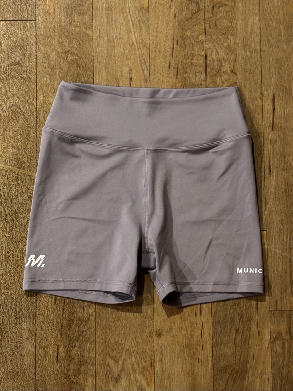 NWOT Municipal Women's 4AM Club Biker Shorts Purple Size Medium